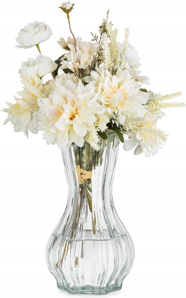 Vase en verre pour fleurs fraîches, objet de décoration 26 cm pour mariage