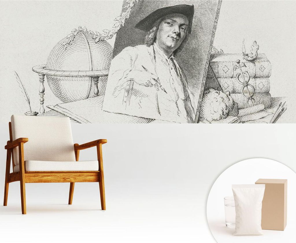 Fototapete - 250x104 cm - Tapete - Wandtapete - Wandbilder - Dekofolie - Tapete Folie - Wand - Dekoration - Wohnzimmer - Künstlerisches Porträt