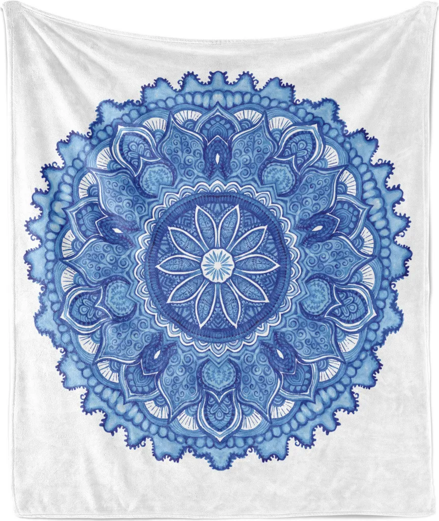 ABAKUHAUS Mandala Coperta Pile Flanella 125x175 cm - Relax Totale