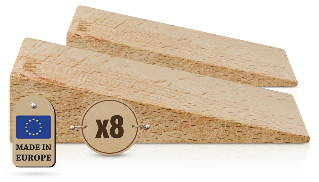 Holzkeile, Hartholzkeile, Montagekeile, Nivellierkeile, Türstopper aus Holz – praktisches Werkzeug für Schreinerarbeiten, Bauprojekte und diver...
