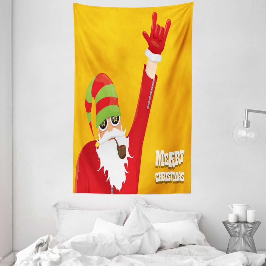 ABAKUHAUS Indie Wandteppich und Tagesdecke, Radfahrer Sankt-Pfeife aus Weiches Mikrofaser Stoff Waschbar ohne Verblassen Digitaldruck, 140 x 230 cm...