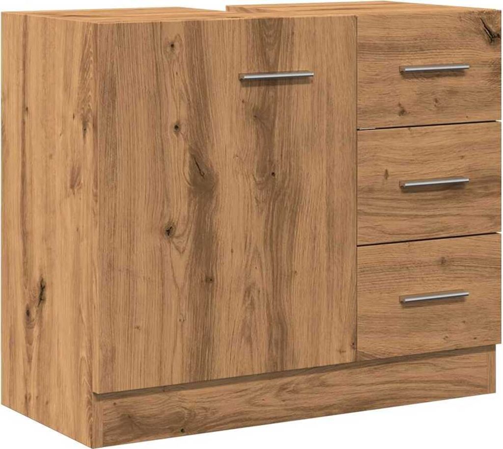 vidaXL Waschbeckenschrank Artisan-Eiche 63x30x54 cm Holzwerkstoff