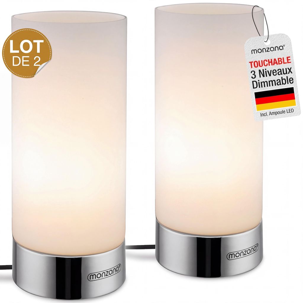 Monzana 2x Lampes de table Golau LED Fonction tactile Image du produit 