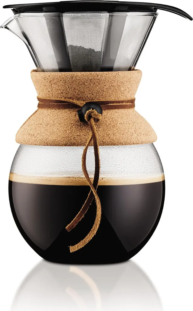 Bodum 11592-109 Pour Over 0.5L Sughero | Caffettiera 4 Tazze Inox