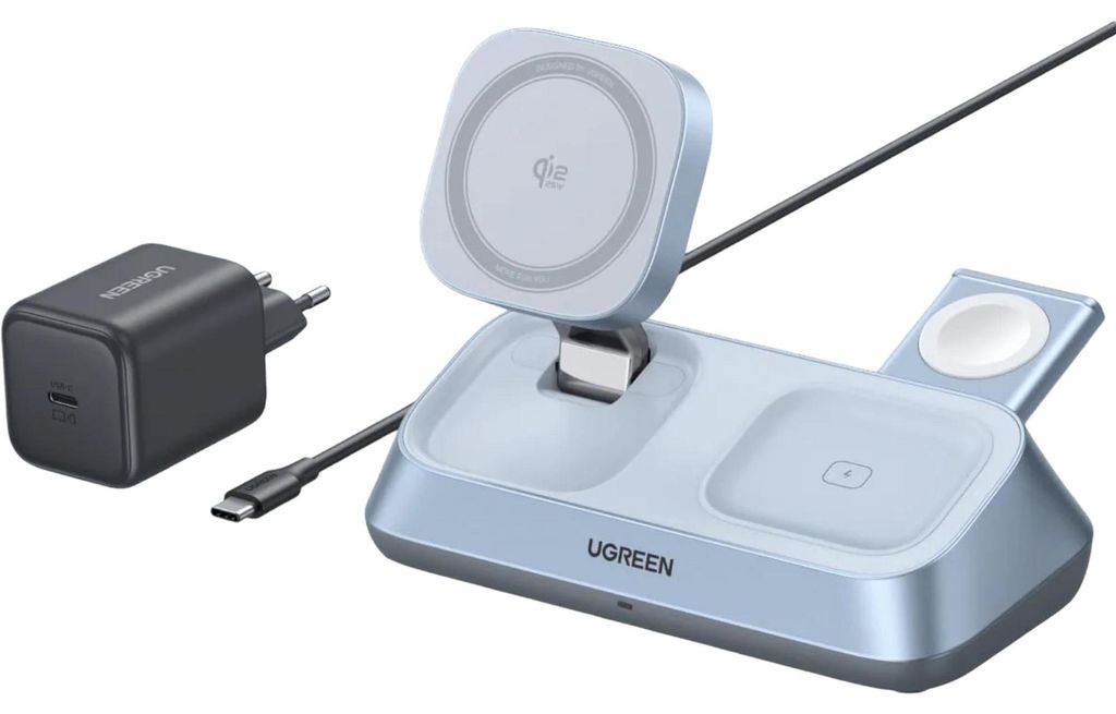 UGREEN MagFlow Ładowarka indukcyjna 3w1 Qi2 25W MagSafe + Zdjęcie produktu 