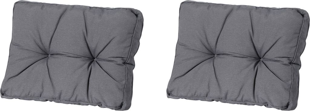 Madison - Florance Sitzkissen Panama grau - Ca. 43x60 cm - 2er-Set