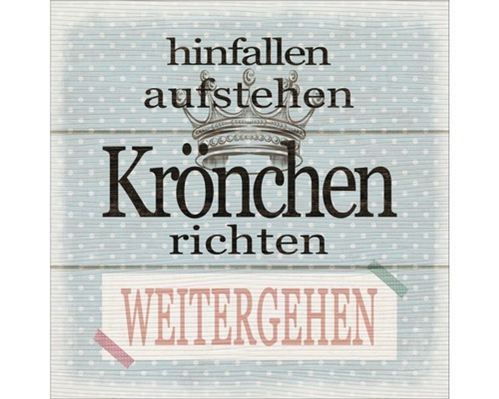 Leinwandbild Krönchen 27x27 cm