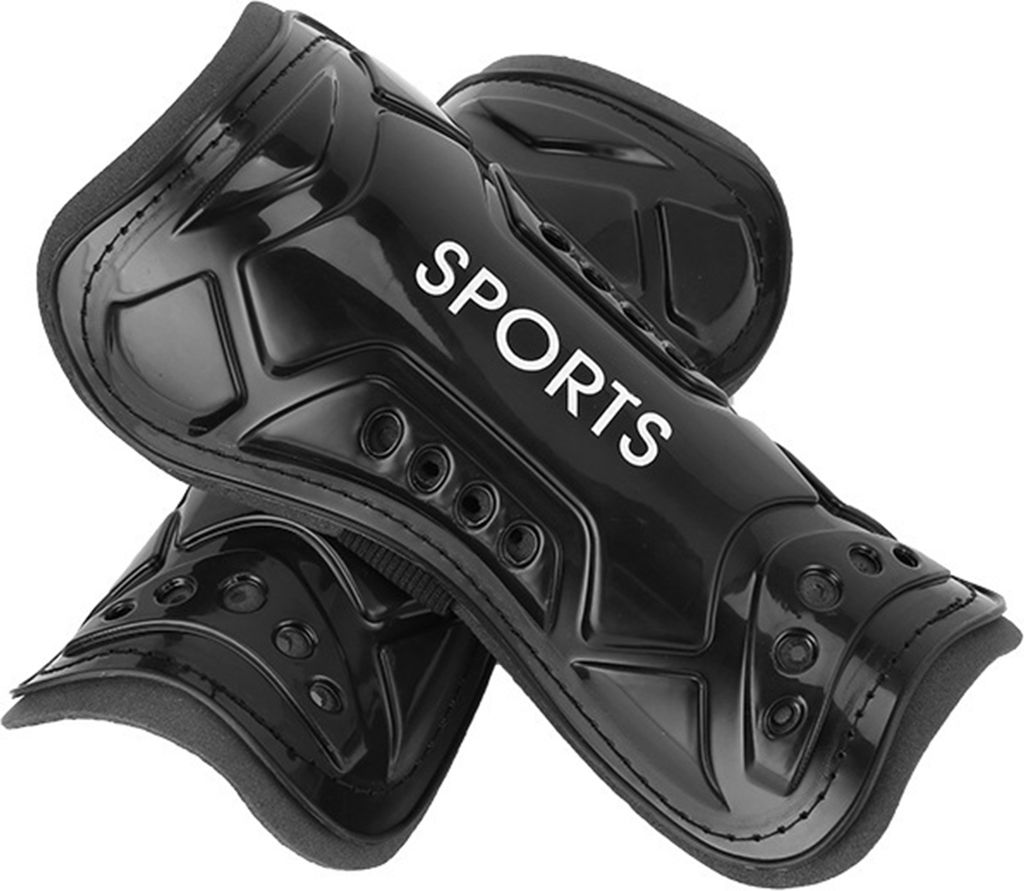 2 Stück Fußball-Schienbeinschoner, hochfest, schlagfest, atmungsaktiv, leicht, Wadenschutz, Jugend-Fußball-Schienbeinschoner