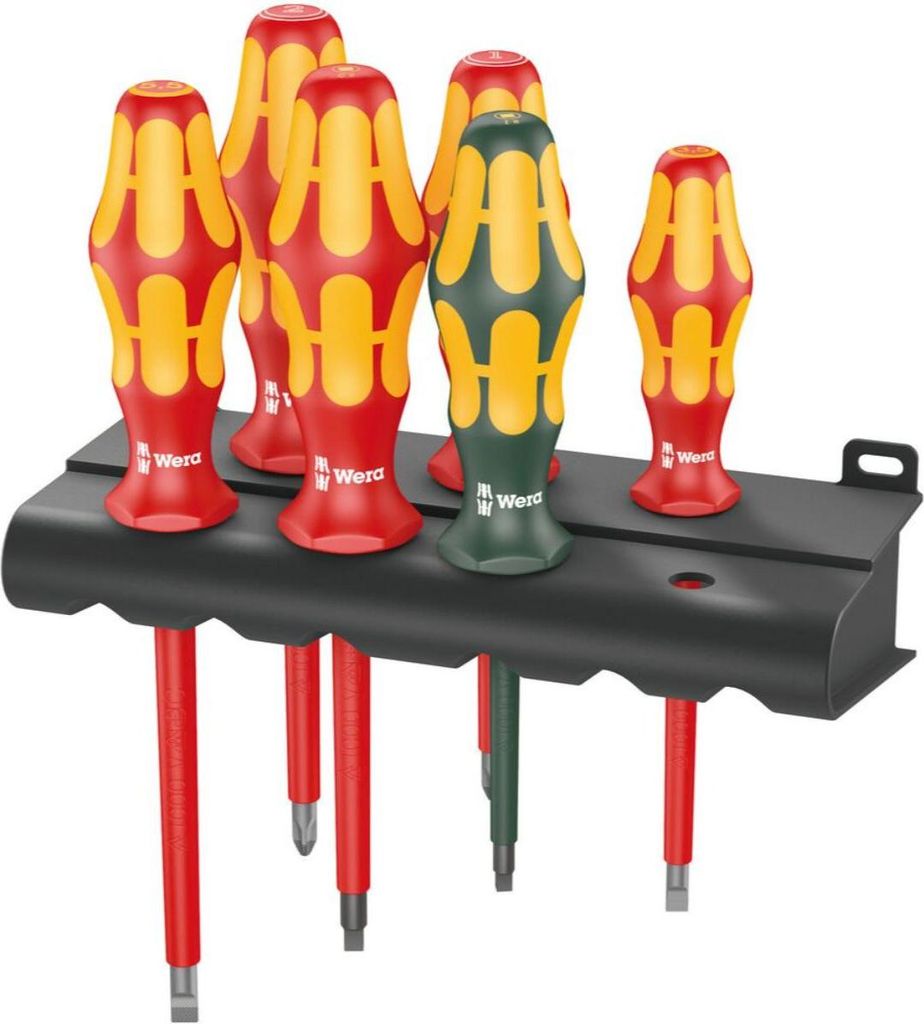 Wera - 160 i/168 i/6 Schraubendrehersatz Schraubendrehersatz Schraubendrehersatz Kraftform Plus Serie 100 + Rack, 6-teilig; 5347777001