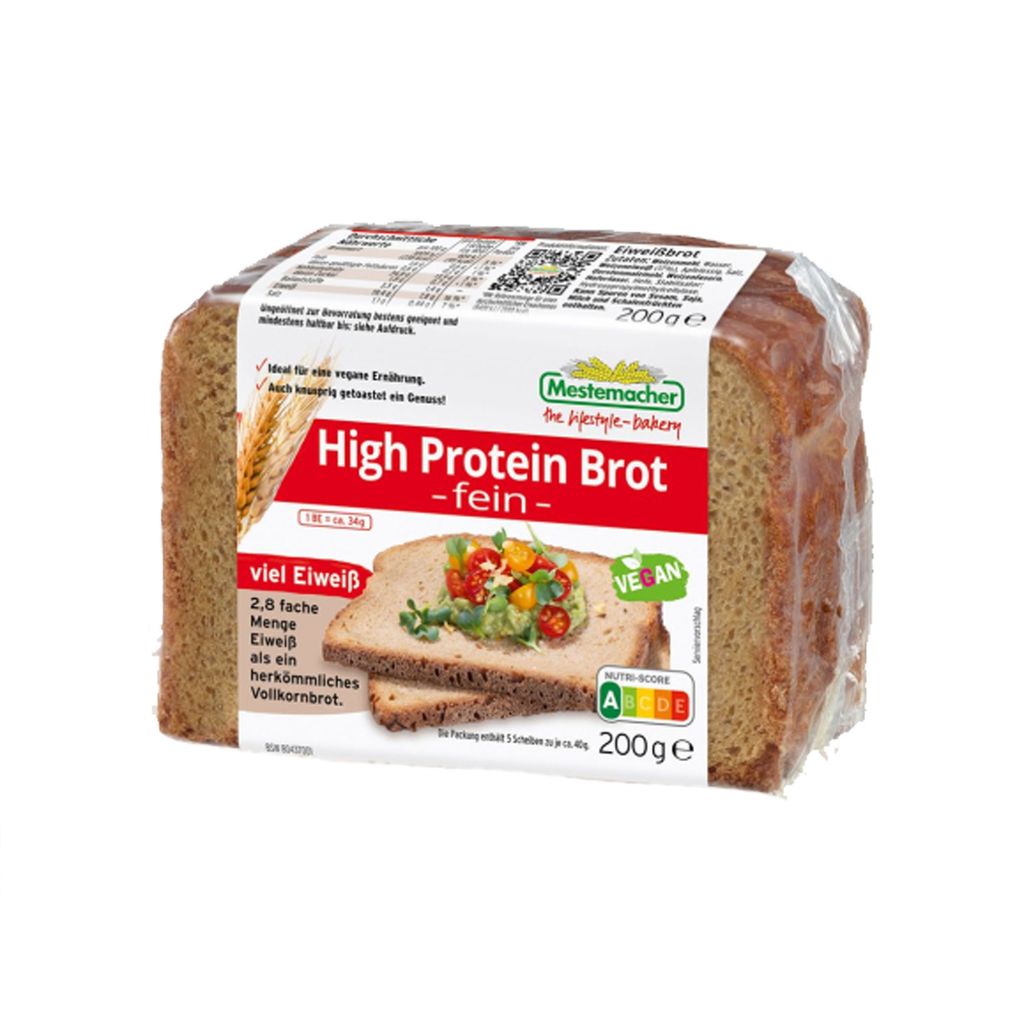 Mestemacher Pane proteico alto fine 5 fette vegan 200g Immagine del prodotto 