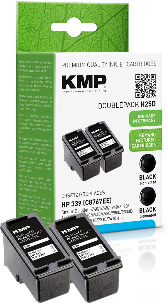 KMP H25D : Cartouche Noire compatible HP 339 pour réparer vos tirages