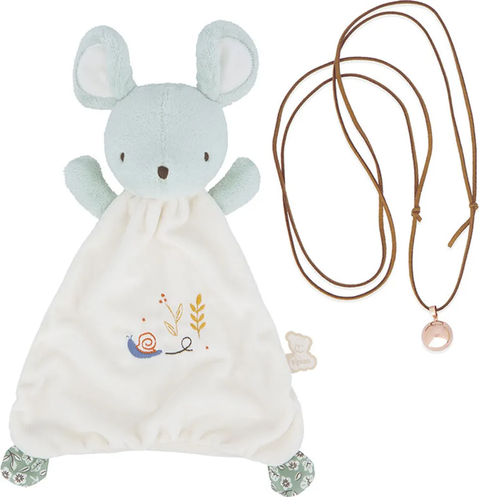 Cadeau de Naissance Bébé : Set Doudou et Collier Bola de Grossesse