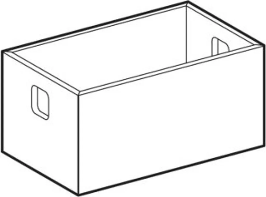 Boîte de rangement Geberit compacte 19,3 cm, plastique robuste blanc - 2