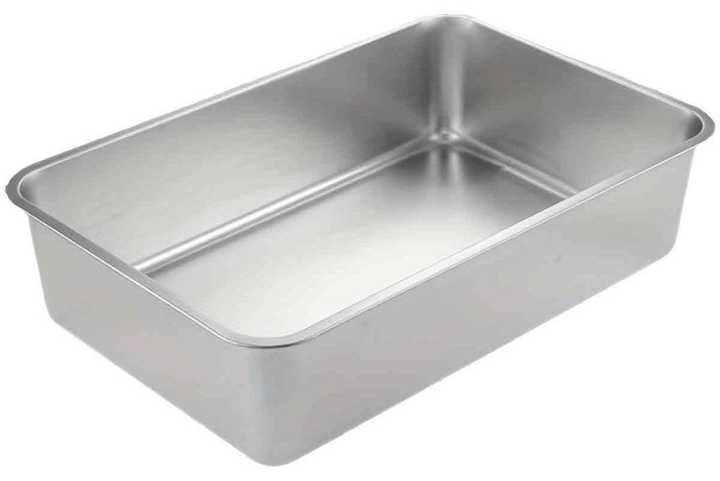 Velká kočičí toaleta z nerezové oceli, s nepřilnavým Obrázek produktu 