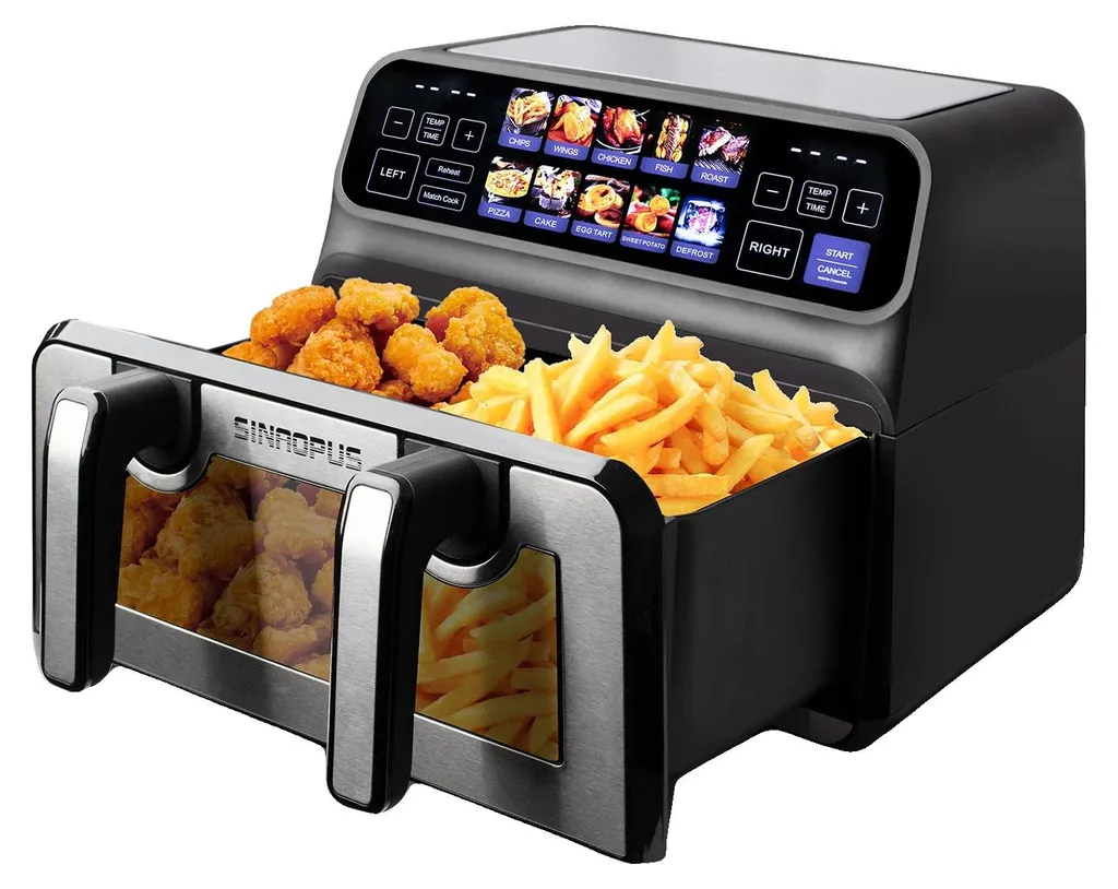 Friteuse à air chaud familiale 2200W - Idéal pour repas complets sains
