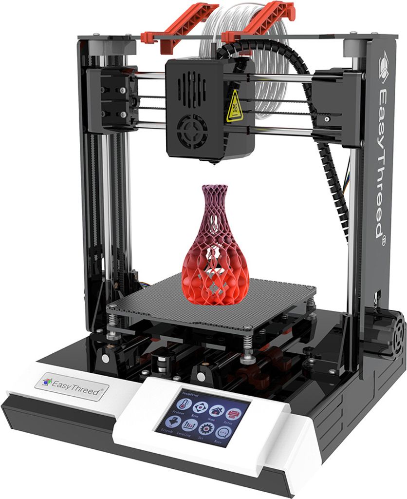 EasyThreed K6 Plus 3D-Drucker FDM-Desktop-Druckmaschine 150 x 150 x 150 mm Druckgroesse Abnehmbare Plattform mit Touchscreen-Steuerung Drucken mit ...