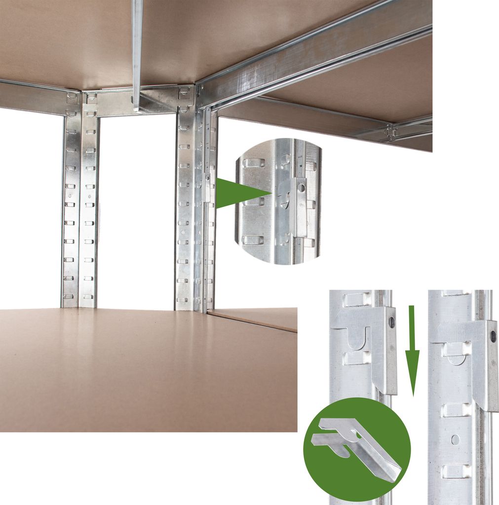 2x Schwerlastregal Steckregal 200x100x30 Archivregal Produktbild 6