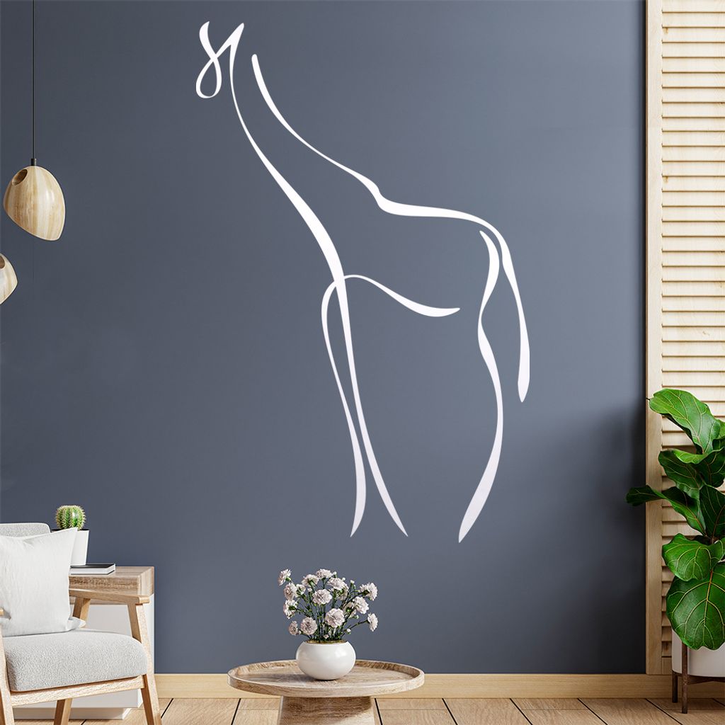 Giraffe Linien Wandtattoo in 6 Größen - Wandaufkleber Wall Sticker - Dekoration, Küche, Wohnzimmer, Schlafzimmer, Badezimmer