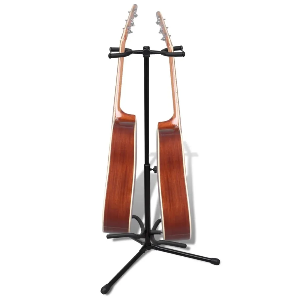 Support de guitare double réglable et rack d'instruments pliable noir - 5