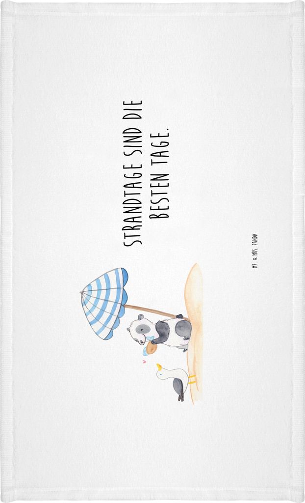 Mr. & Mrs. Panda Handtuch Sommer Strandtage - Weiß - Geschenk, Sommerferien, Küste, Kuscheln, Küstenurlaub, Urlaub Am Meer, gesichtshandtuch, Wi...