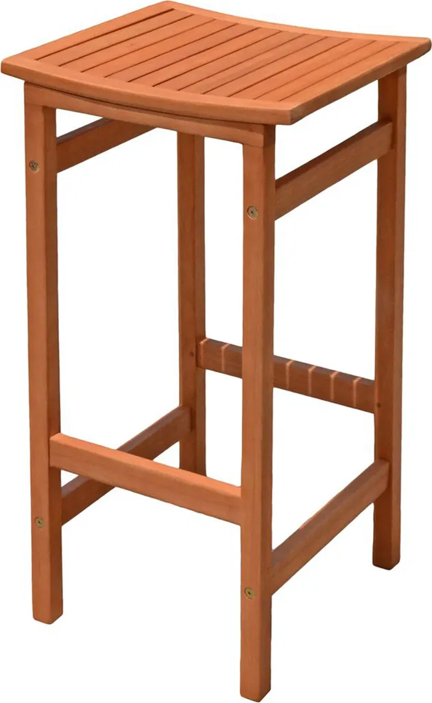 Tabouret de bar stable en eucalyptus PALMDALE pour éviter l'usure 75cm
