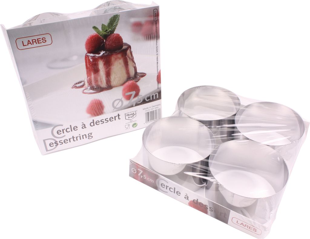 LARES Tortenringe 4er Set - Durchmesser ca. 7,5cm - 6063