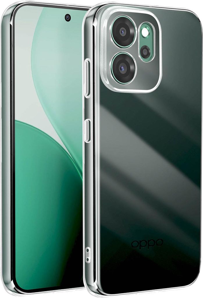 Avizar, Hülle Oppo Reno14 F/FS Silikon weich, stoßfest, Transparent