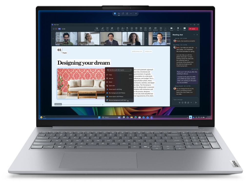 Lenovo ThinkBook 16 G9 IPL Copilot+ PC, Intel Core Ultra 7, 40,6 cm (16"), 1920 x 1200 Pixel, 32 GB, 512 GB, Windows 11 Pro