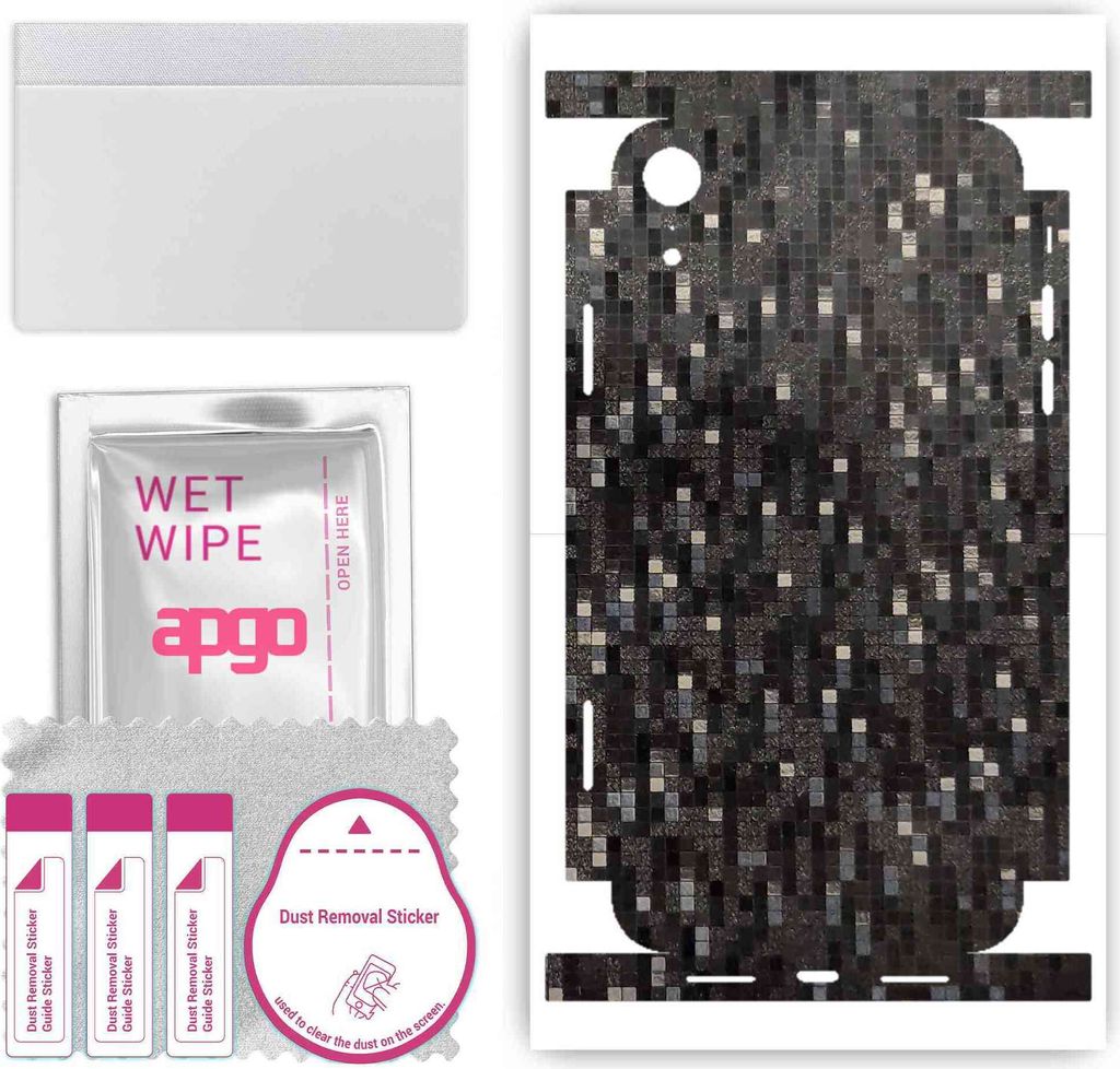 apgo Rückseite + Seiten Schutzfolie, Skin, kompatibel mit Apple iPhone XR, Hinten Displayschutzfolie aus Vinylfolie, kratzfest, einfache Montage -...