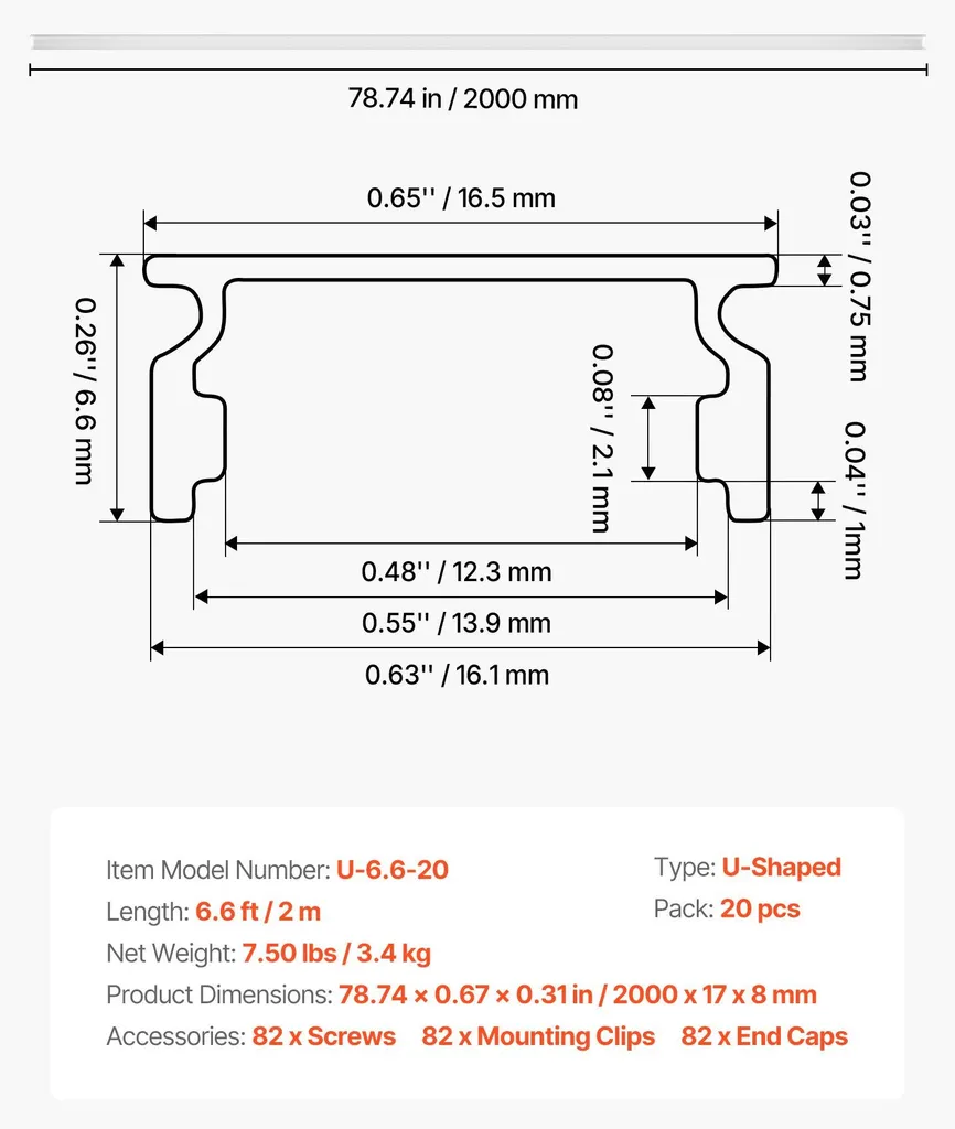 Évitez les Points LED - Lot 20 Profilés Aluminium 2m avec Cache Laqué