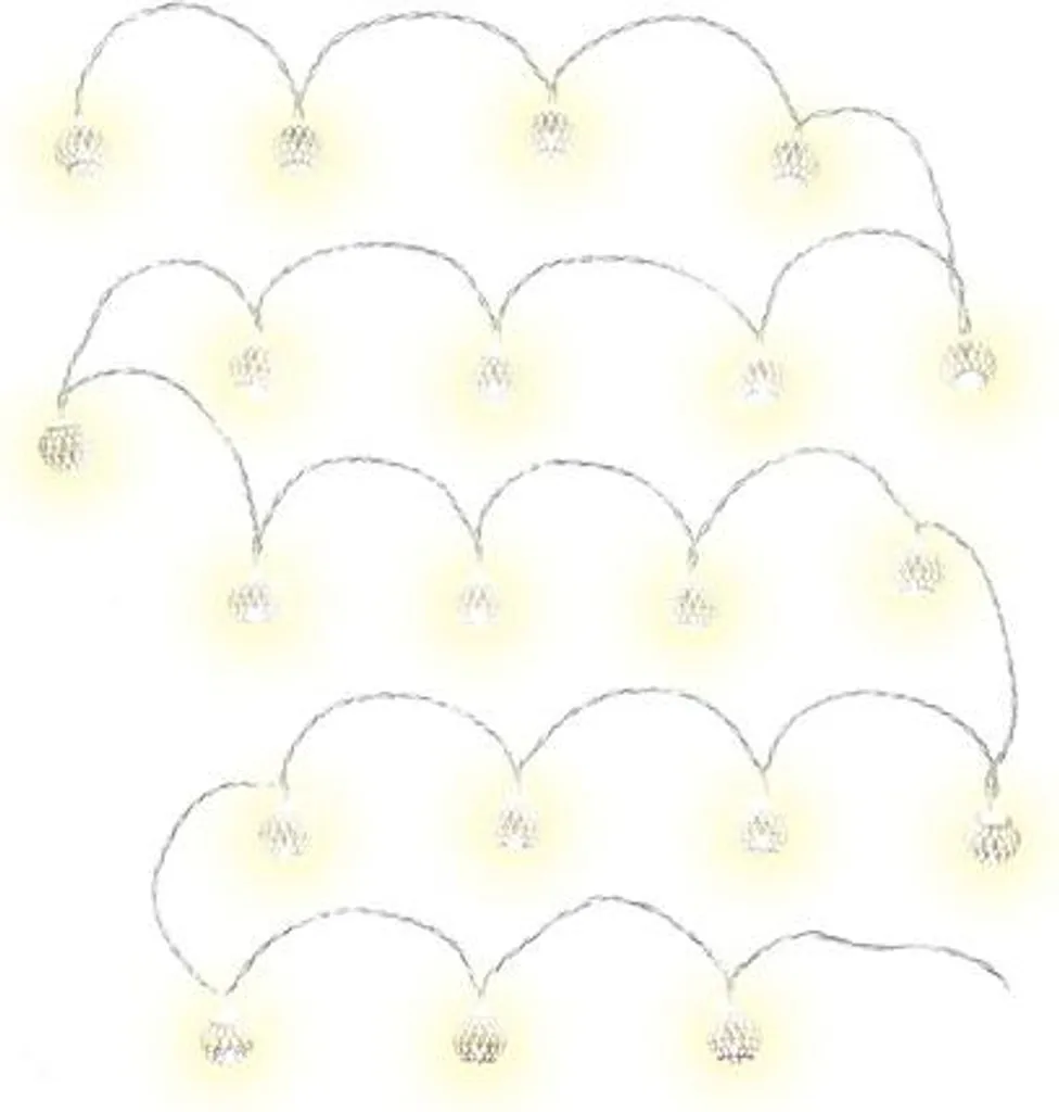 Retlux RXL 272 - Catena Luminosa LED 20 Sfere Argento 3m IP20 Timer