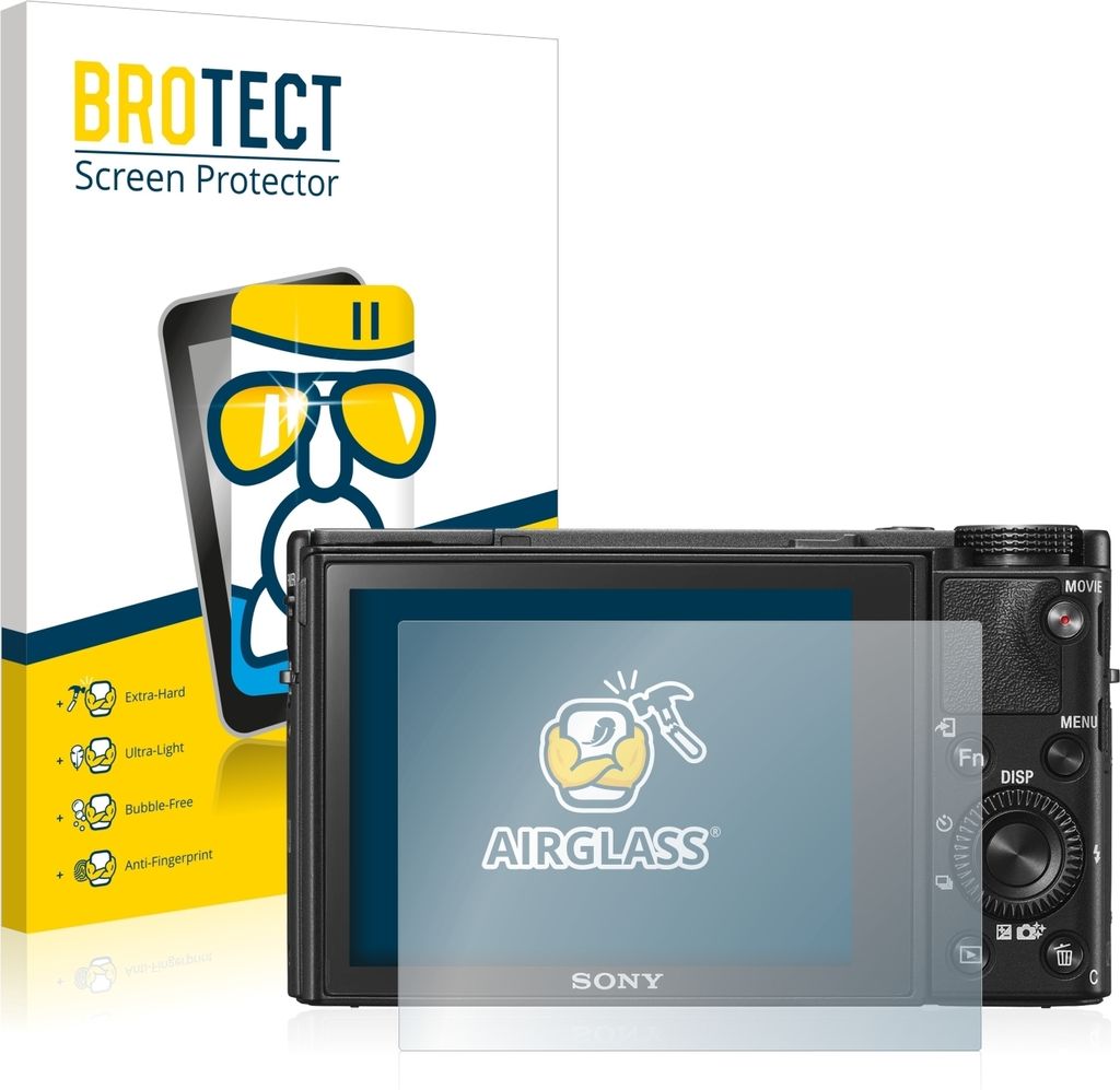 BROTECT Schutzglas für Sony Cyber-Shot DSC-RX100 V Schutzfolie Panzer Folie Glas Display Schutz klar