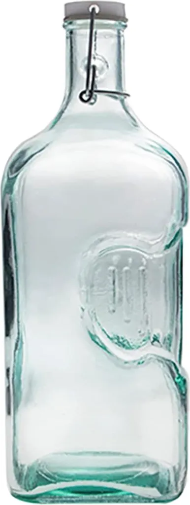 Carafe en verre recyclé 2L idéale pour boissons maison et service à table