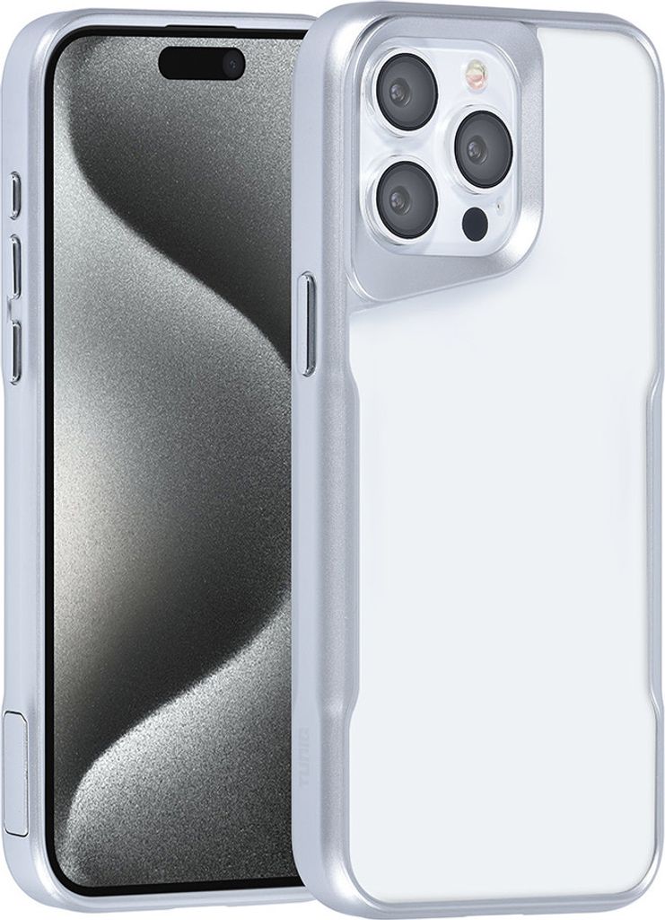 TUNIQ iPhone 15 Pro Max Back cover case - Silicone - Silver