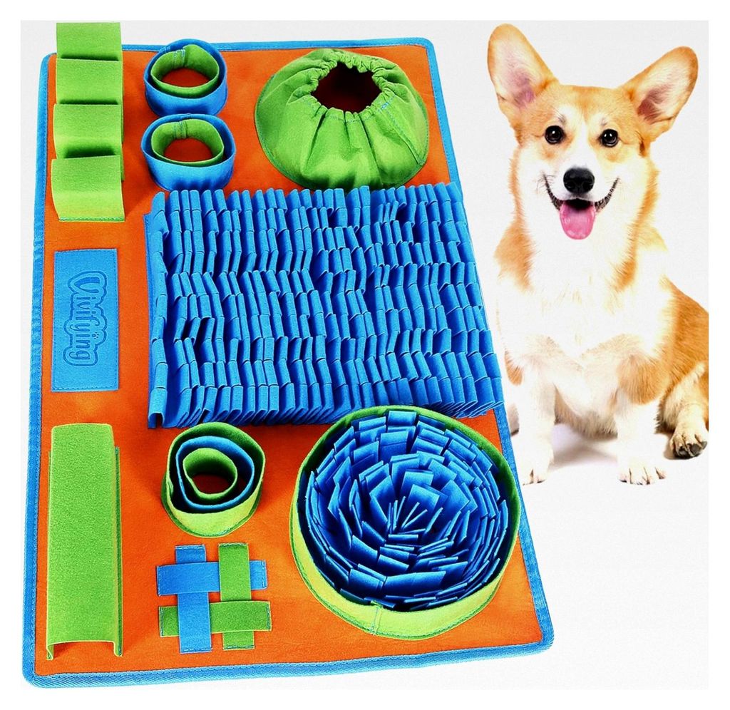 Schnüffelteppich für Hunde, waschbar, interaktives Spielzeug zur natürlichen Futtersuche und langsamen Fressen, geeignet für kleine und mittelg...