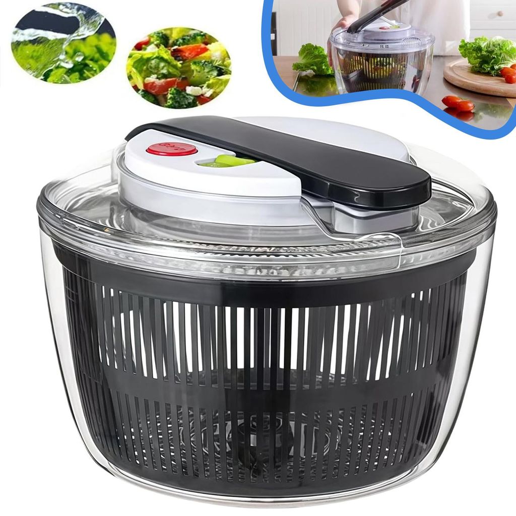 Salatschleuder, Große Salatschleuder zum Trocknen und Produktbild 