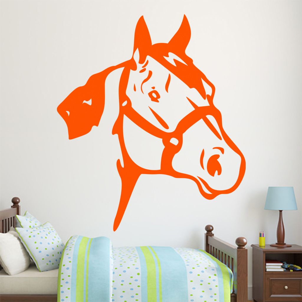 hauptsachebeklebt KIWISTAR Pferd Kopf - Reiten Stute Hengst Mähe Wandtattoo in 6 Größen - Wandaufkleber Wall Sticker - Dekoration, Küche, Wohnz...