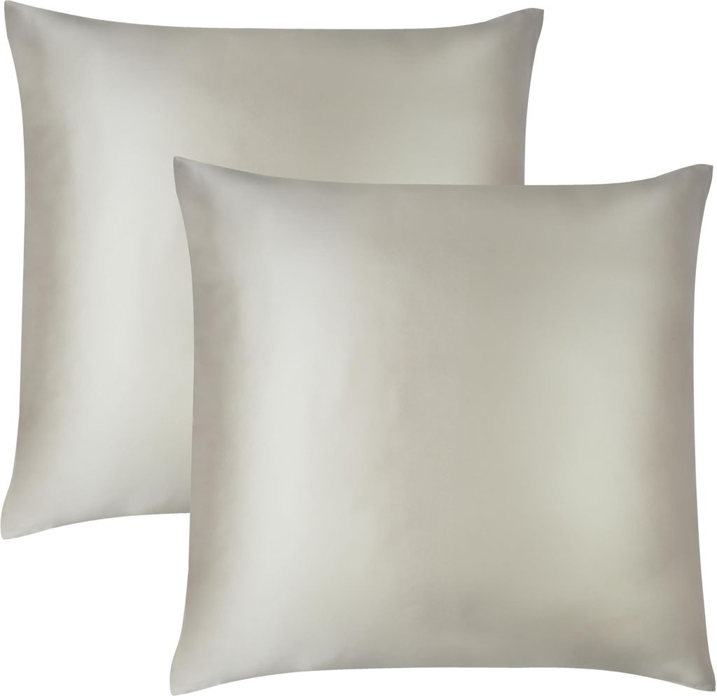 Aspero 2x Seiden Kissenbezüge 80x80 cm Produktbild 