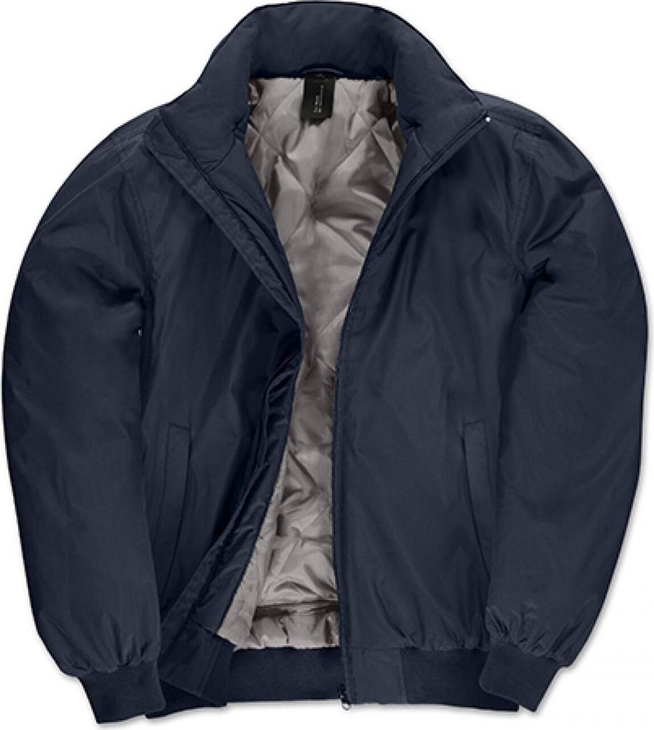 B&C JM961 | Wattierte, ergonomische Blouson-Jacke - Farbe: Navy/Warm Grey - Größe: 3XL