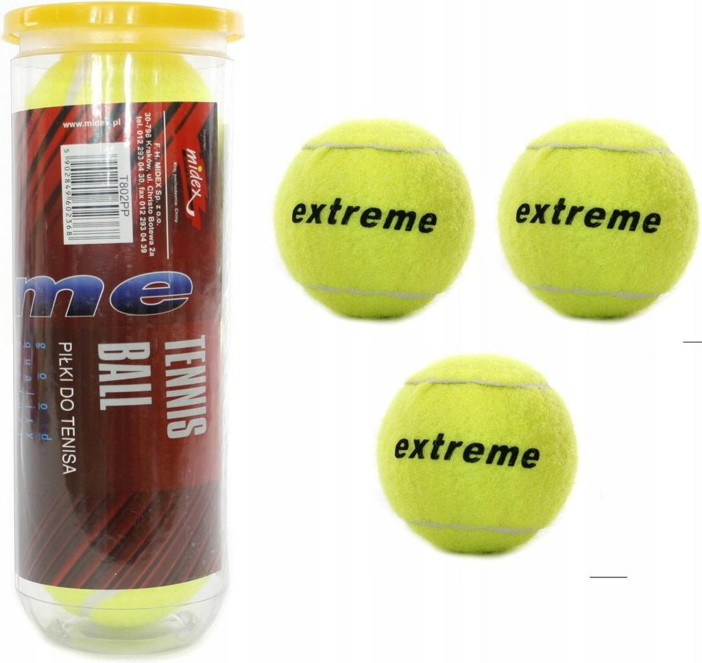 Tennisbälle 3er Set in Dose - Robuste Bälle für Freizeit Tennis & Hundespielzeug