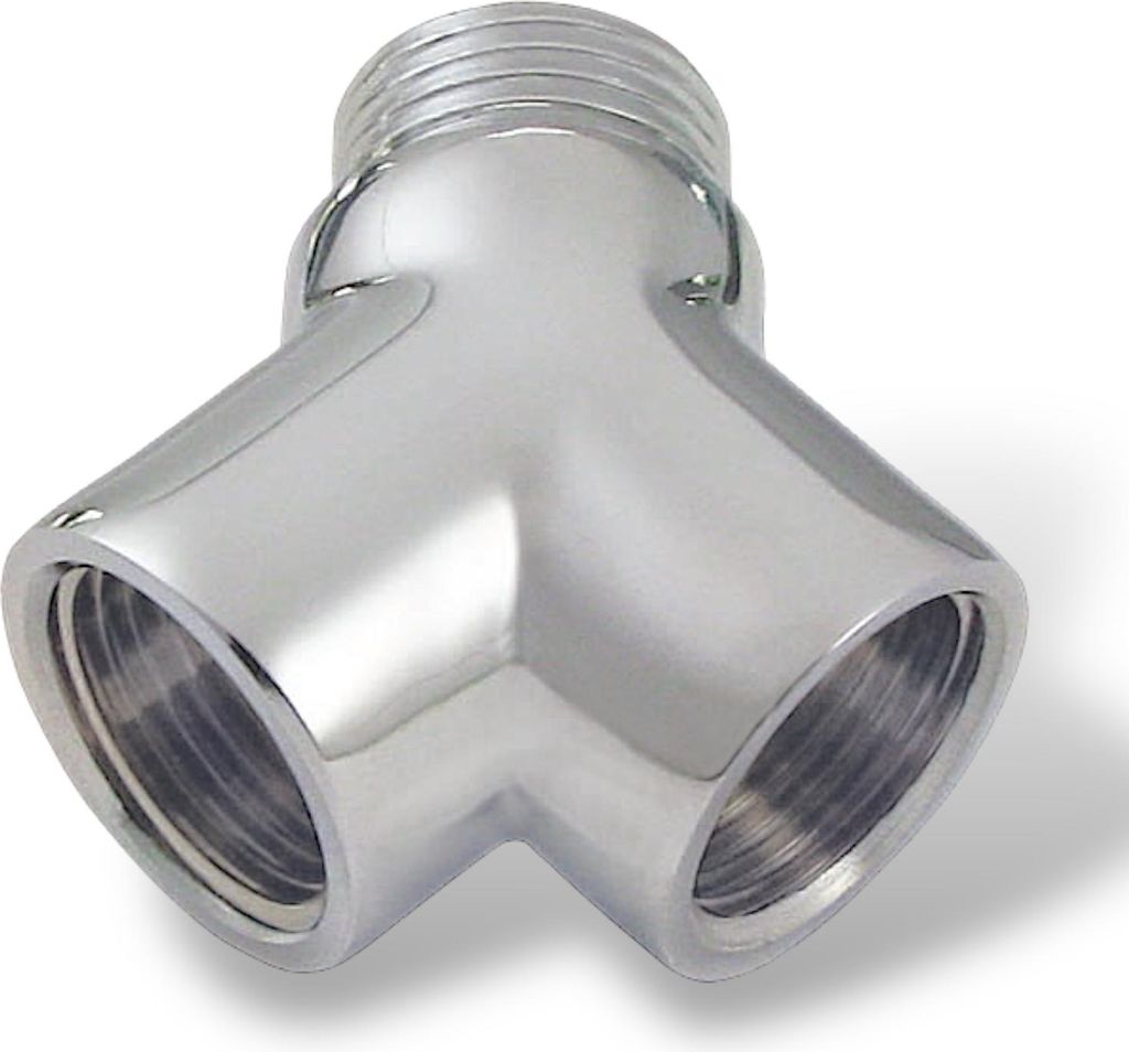 Y Stück 2 Wege Verteiler Gabelstück Wasserhahn 1/2" Messing Produktbild 