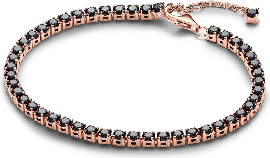 Bracelet Pandora Argent et Cristaux Noirs 581469C02 - Éclat Scintillant