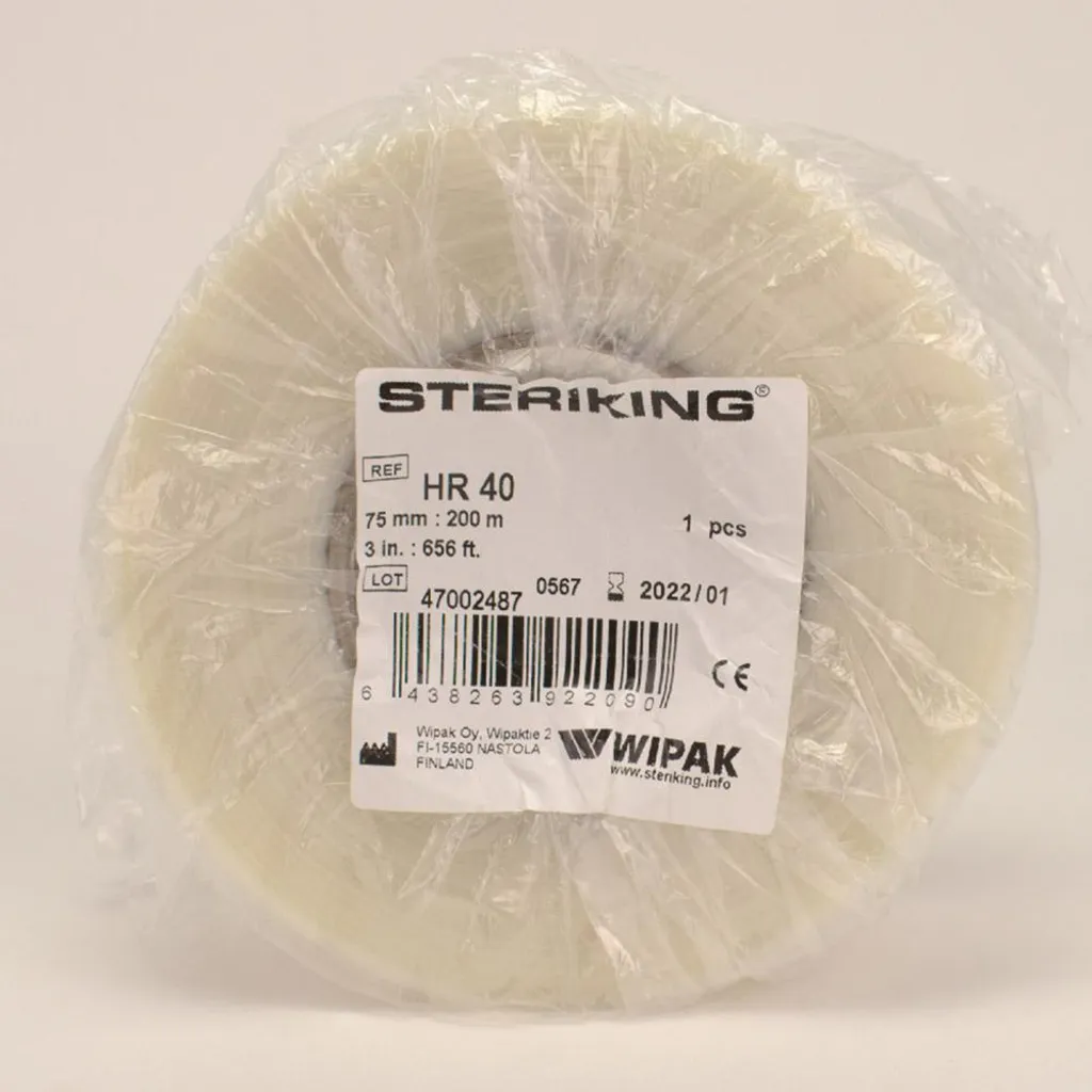 Steriking 75 mm 200 m Rl | Rotolo Sterilizzazione Professionale Wipak