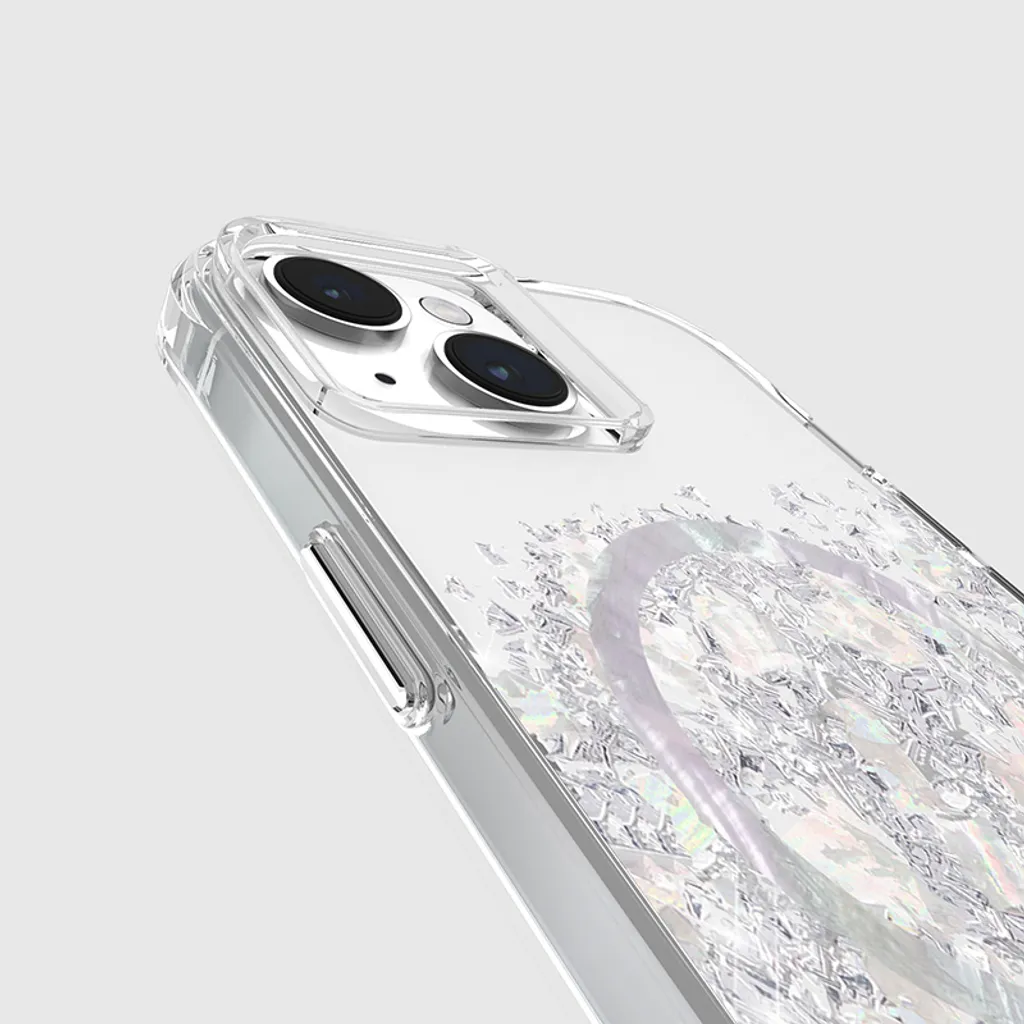 Étui de protection iPhone 15 MagSafe transparent avec motif nacre - 7