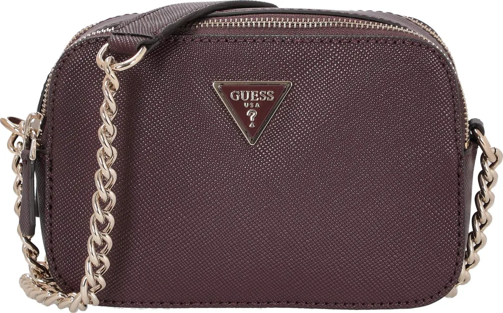 Sac à bandoulière Guess Noelle 21 cm Aubergine en simili cuir Saffiano
