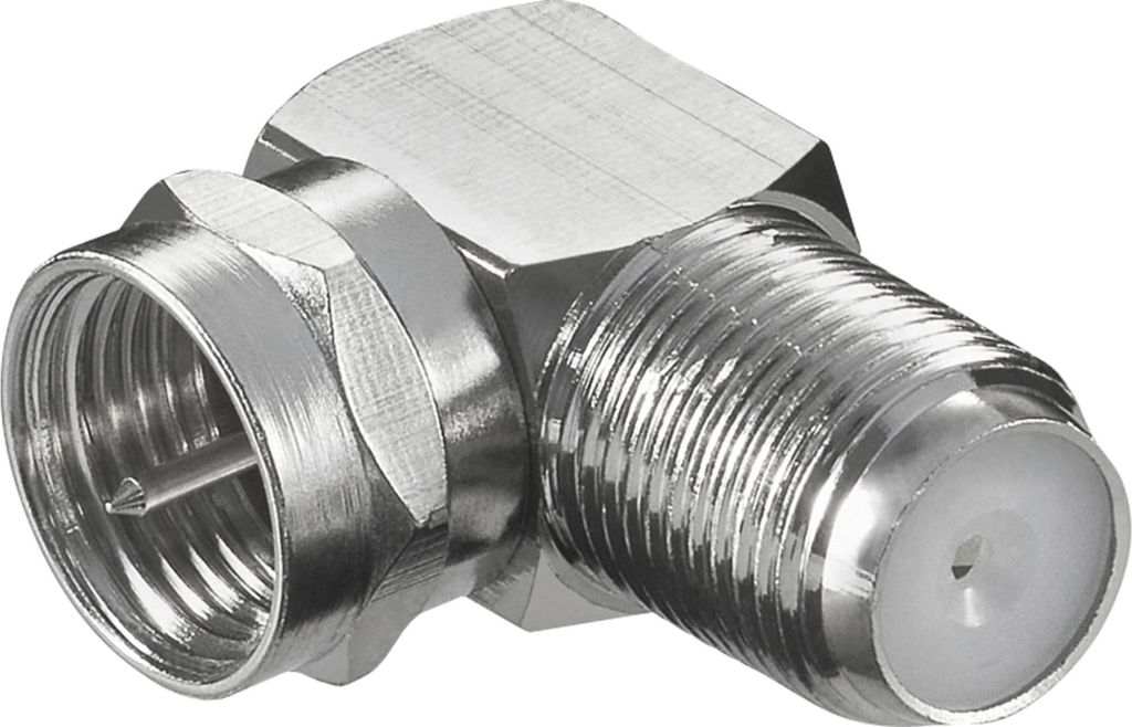 goobay F-Adapter Buchse->Stecker 90° Produktbild 
