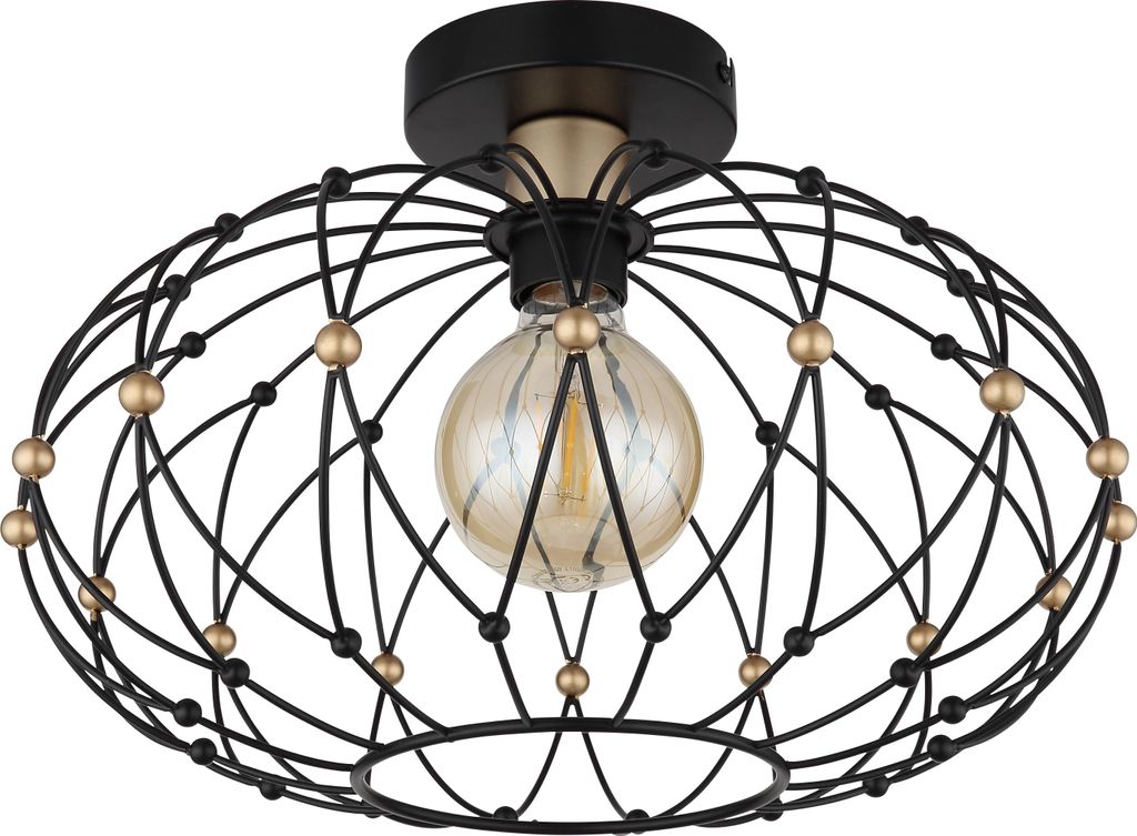 GLOBO Lighting Deckenleuchte GREYS DH 40x25 cm schwarz Deckenlampe