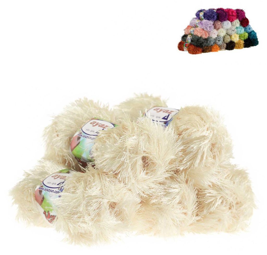5 x 100g Strickgarn Yumos creme