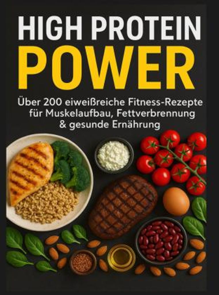High Protein Power: Über 200 eiweißreiche Fitness-Rezepte für Muskelaufbau, Fettverbrennung & gesunde Ernährung