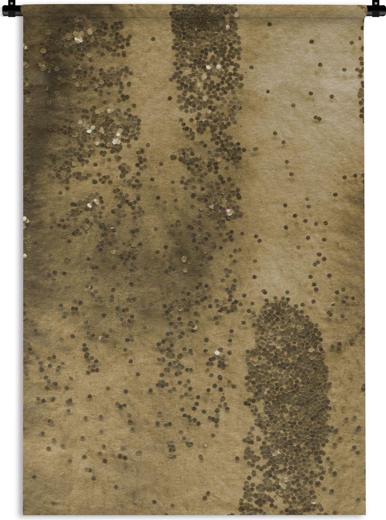 MuchoWow Wandteppich Wandbehang Glitter - Gold - Abstrakt 120x180 cm Tapisserie Dekoration Wandtuch - Schlafzimmer - Dekorationen für das Haus